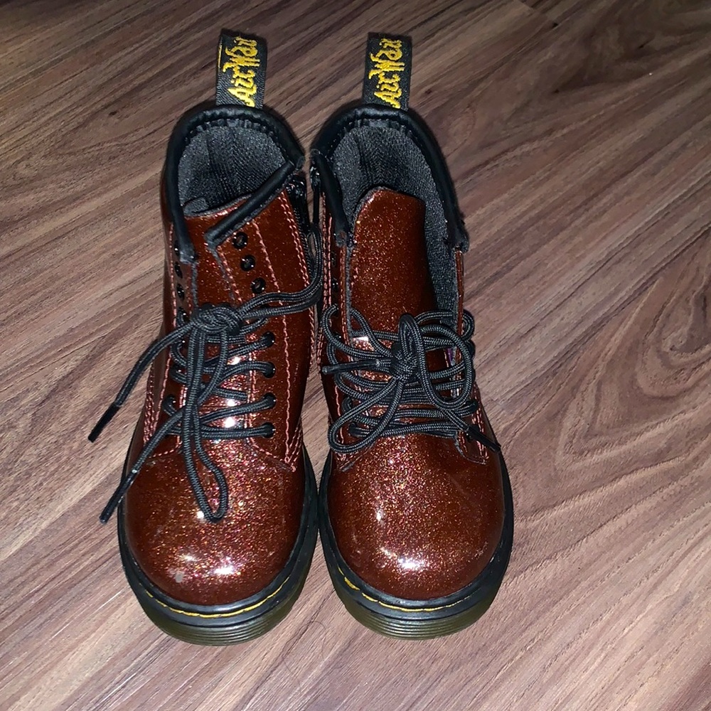 Glitter Shiny Burgandy/Maroon Dr. Martens